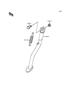 KDX125 Подножка