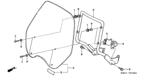 CB250 Ветровое стекло