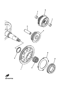 WR250R Муфта стартера