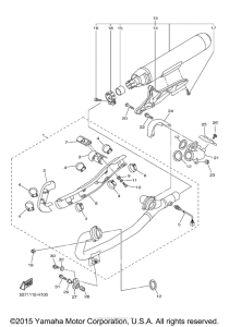 XVS950A Выхлопная система