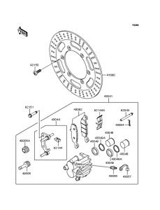 VN250 Передний тормоз