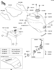 ZX600 Fuel tank(zx600-j2p)