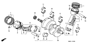 VFR800 Коленвал