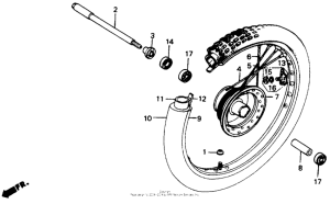 XR200R Переднее колесо