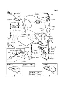 ZX400 Топливный бак