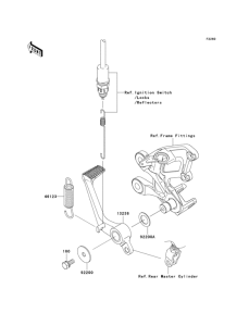 ZX1400 Педаль тормоза