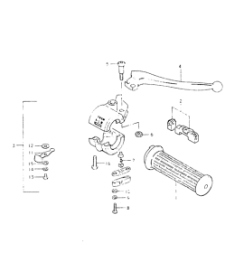 FR50 Throttle grip - handle switch