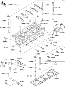 ZX750 Головка цилиндров