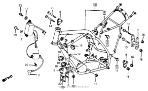 CR480 Frame + ignition coil 83