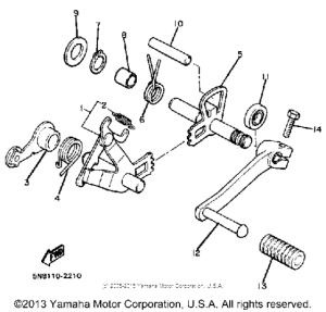 XJ650K Shift shaft pedal