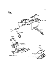 ZX600 Детали рамы (зад.)