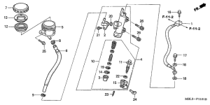 NT650 Rr. brake master cylinder