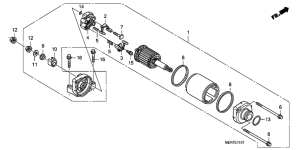 CBF600 (Naked, ABS) Стартерный мотор