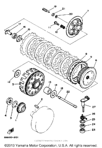 YZ490K Сцепление