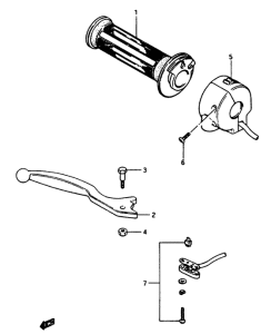 GS1150 Right handle switch