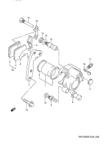 DR125 Передний суппорт