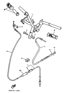YE50 Steering handle. cable