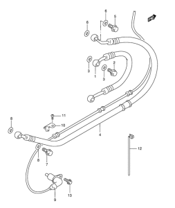 GSF1200S Задние тормозные трубки