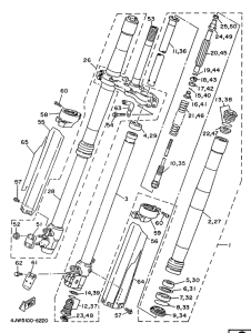 WR250Z Передняя вилка