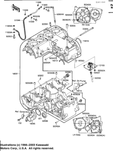 ZX600 Картер двигателя