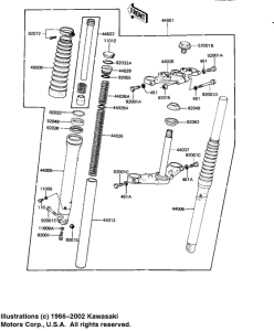 KE125 Вилка передней оси