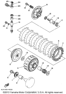 YZ125H1 Сцепление