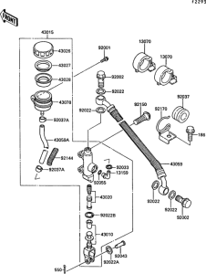 KR250 Задний торм цилиндр