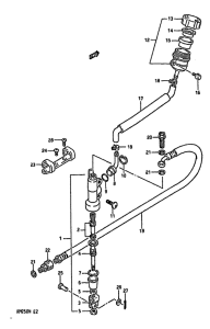 RM250 Задний тормозной цилиндр