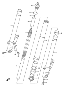 GSX-R1100 Передняя вилка