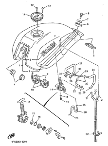 XJR1200 Reservoir a carburant