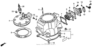 CR250R Cylinder head 85