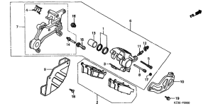 CR250R Задний суппорт