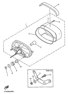 YZF600R Фонарь