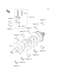 ZX600 Вал коленчатый