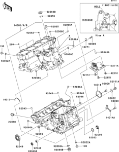 ZX1000 Картер двигателя