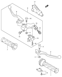 VL125 Рулевой рычаг