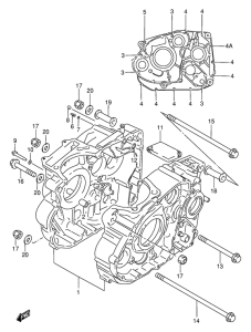 DR650 Картер двигателя