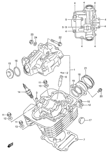 DR200 Головка цилиндров