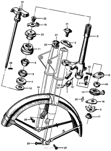 CB77 Steering stem + front fender