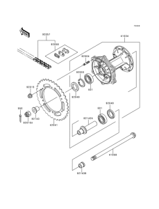 KMX125 Задняя ступица колеса