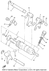 MX100G Shift cam - fork