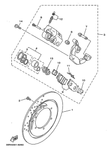 XVS650A Передний тормоз