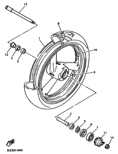 FZR1000 FZR1000F Transom + tube