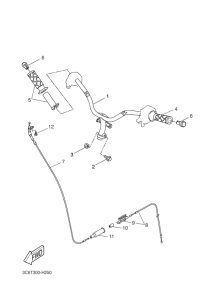 YQ50 Steering handle & cable