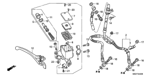CB600F Fr. brake master cylinder