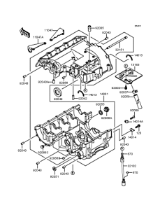 ZX400 Картер двигателя
