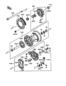 KL600 Задняя ступица колеса