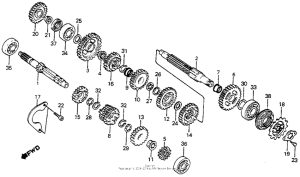 XR350R Transmission 85