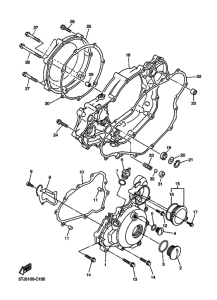 WR450F Crankcase cover ass`y  (v