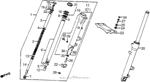 VT1100C Передняя вилка
